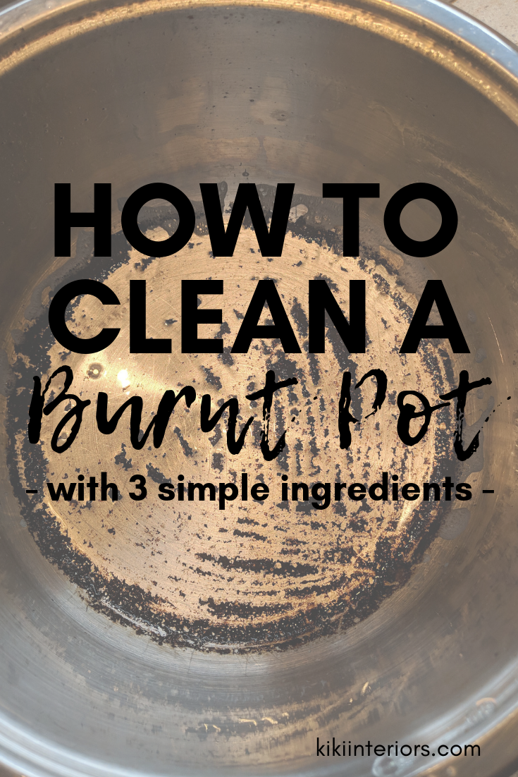 How to clean a burnt pot